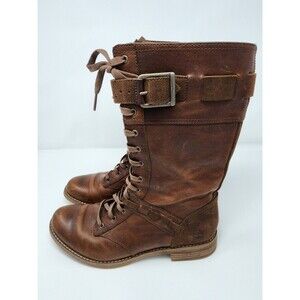 Womens TIMBERLAND Earthkeepers 8542R Savin Hill Tobacco Brown Boots Sz 9 M